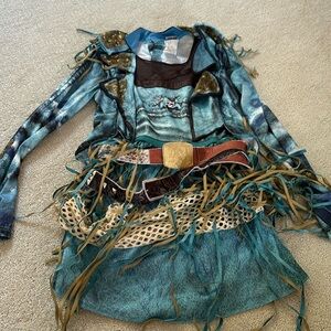 Kids Pirate Costume with Blue and Gold Accents
